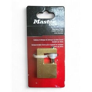 Master Lock Solid Brass Trailer Coupler Latch Lock 3/4" diameter 605 DAT  & Keys